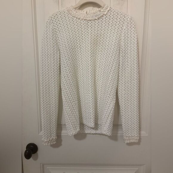 MAJE Limo Embroidered crochet long sleeved sweater - Picture 2 of 10